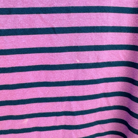 Matilda Jane Stretch Jersey Knit Striped Purple and Navy Long Sleeve Tunic Top - Picture 4 of 6